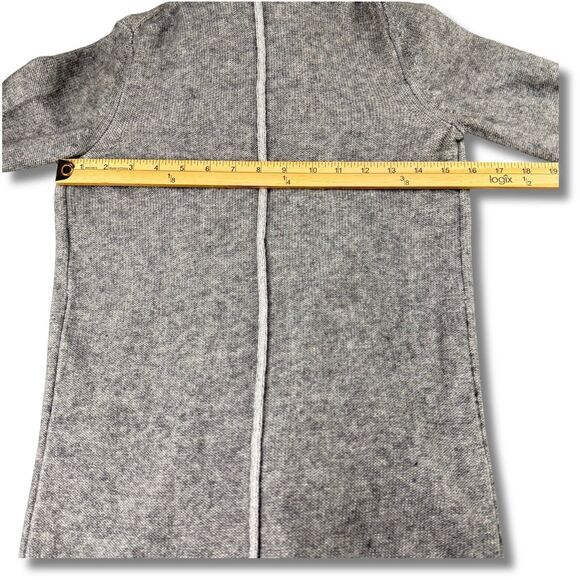 Aritzia Babaton Cashmere Wool Cardigan Sweater Wmns Sz S Gray Pockets Open Front - Picture 8 of 15